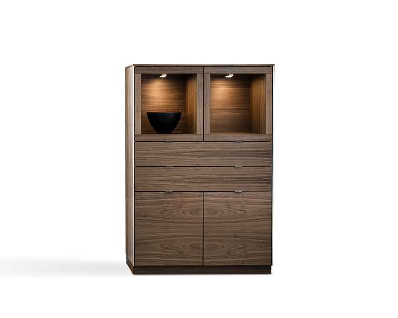 Beautifully balanced highboard / display cabinet
