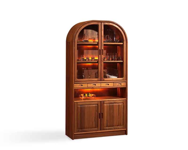 Classic arch-top display cabinet