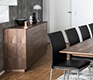Danish-made dining cabinet with aluminium detailing