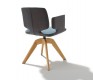 The Aye swivel dining chair shown in reverse