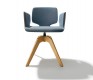 Front view of the gorgeous swivel-based dining chair Aye
