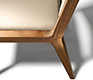 Beautiful classic dining chair in solid hardwood and leather