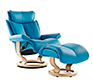 Blue Stressless Magic recliner chair