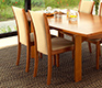 Cherry dining chair with upholstered back