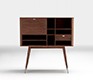 Compact retro office cabinet