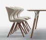 The 902 dining chair shown with The 843 dining table