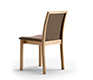 Wood and upholstery contemporary dining chair