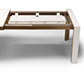 Corian modern dining table extension mechanism