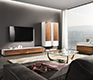 Glass and solid wood media cabinets