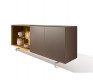 Cubus Pure Runner coloured glass clad solid wood sideboard