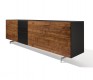 Cubus Pure Runner sideboard in walnut and black glass