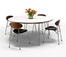 Danish Corian circular dining table
