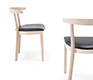 Danish retro dining chairs with rounded backrest