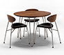 Danish Walnut round dining table