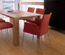 Leather upholstered carver dining chairs