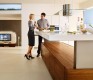 k7 height-adjustable kitchen bar set at a high standing food-preparation position