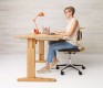 Height-adjustable kids desk shown at its highest height
