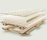 The separate elements that form the Liforma luxury mattress system