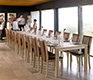 The very long 18 seater dining table