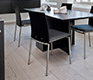 Danish low-back upholstered dining chair