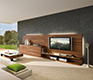 Luxury contemporary walnut media storage