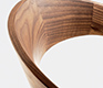 Close-up of the amazingly crafted Girado cantilever dining chair backrest