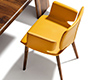 High-end luxury leather-upholstered carver dining chair