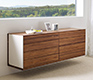 Luxury leather wood bedroom cabinets