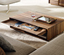 Luxury modern coffee table shown in walnut
