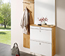 Luxury modern high-end hallway cabinet, mirror and coat rack