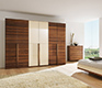 Luxury modern solid wood and glass wardrobe