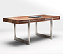 High-end luxury modern walnut and steel desk from Denmark