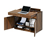 Luxury modern writing bureau shown in walnut
