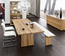 Luxury high-end solid oak wood dining table