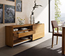 Luxury oak sideboard with panel open and drawer out