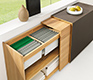 Luxury solid wood and glass office storage cabinet