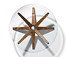Luxury round modern glass coffee table