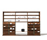 High-end luxury sliding storage unit shown in walnut
