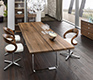 luxury walnut metal dining table