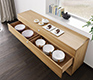 High-end luxury solid wood sideboard with plate drawer