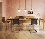 Venetian oak extendable dining table