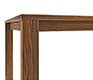 Magnum solid walnut wood dining table corner detail