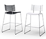 Black Danish modern bar stool