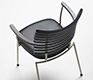 Modern Danish dining chair shown in black