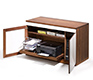 Modern computer desk shown with expansive storage
