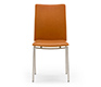 Modern Danish dining chair with steel frame
