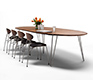 Modern Danish walnut dining table