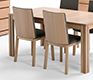 Modern wood and upholstered dining chair