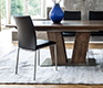 Modern black leather and steel-framed dining chair from Denmark