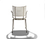 White modern Danish carver dining chair